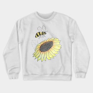 Sunflower and bumble bee Crewneck Sweatshirt